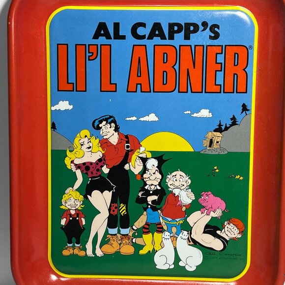 Vintage 1990 Al Capps Lil Abner Metal Tray Serving Plate Collectible Retro Decor - Picture 2 of 6